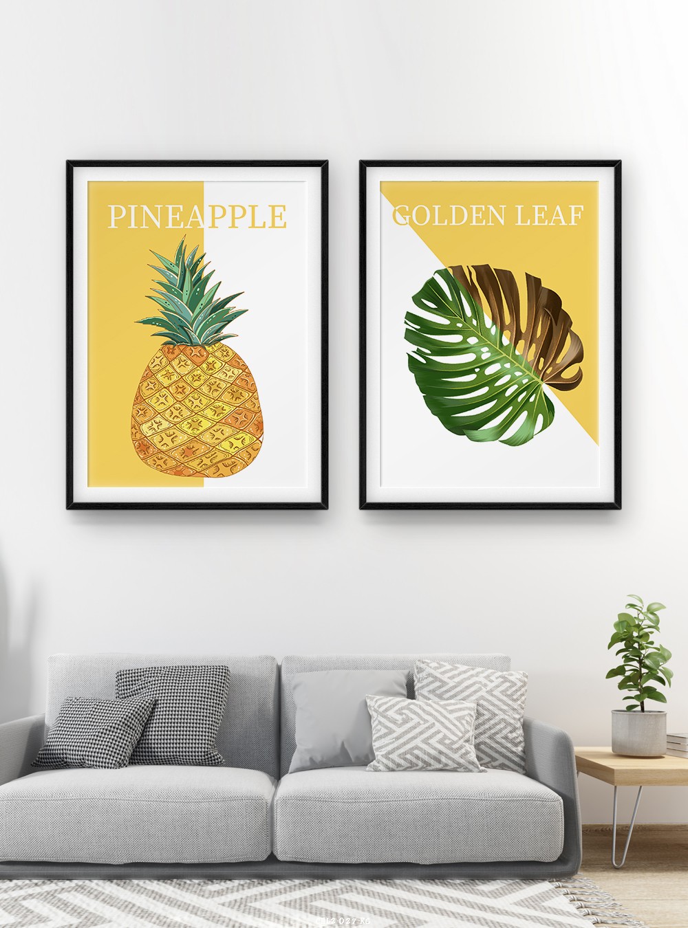 Hoa lá tranh vẽ CHL2-027-KG